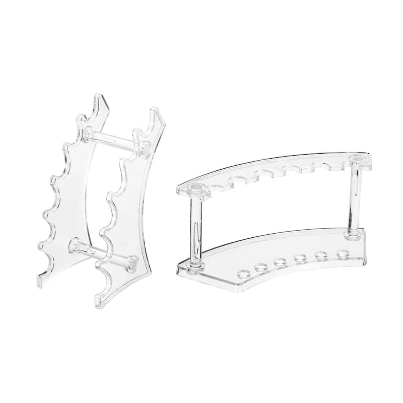 2pcs Pen Holder Stand 6-Slot Vertical and Horizontal Pen Display Stand - 17.5cm x 7cm