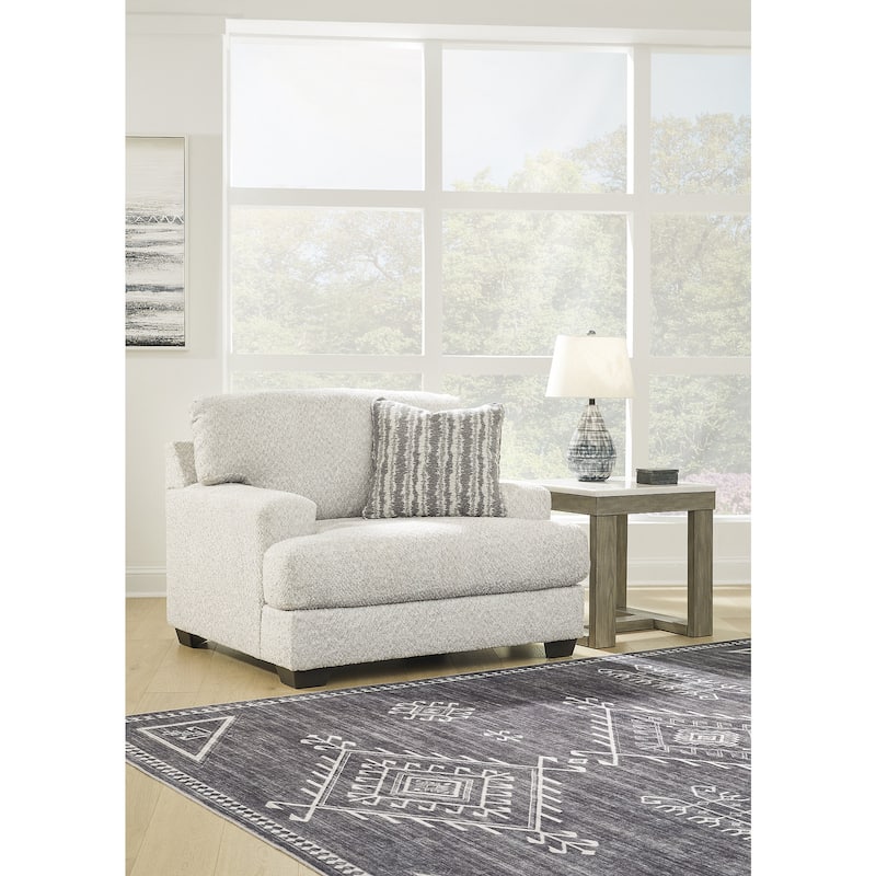 Signature Design by Ashley Brebryan White Oversized Chair - 49"W x 45"D x 39"H