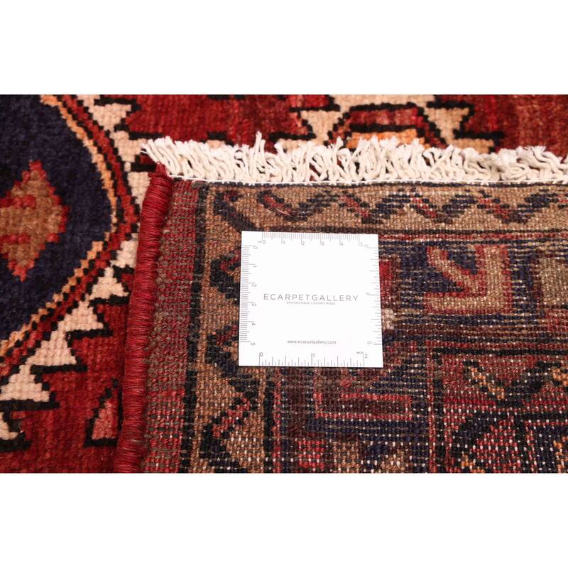 ECARPETGALLERY Hand-knotted Konya Anatolian Dark Red Wool Rug - 3'7 x 9'6