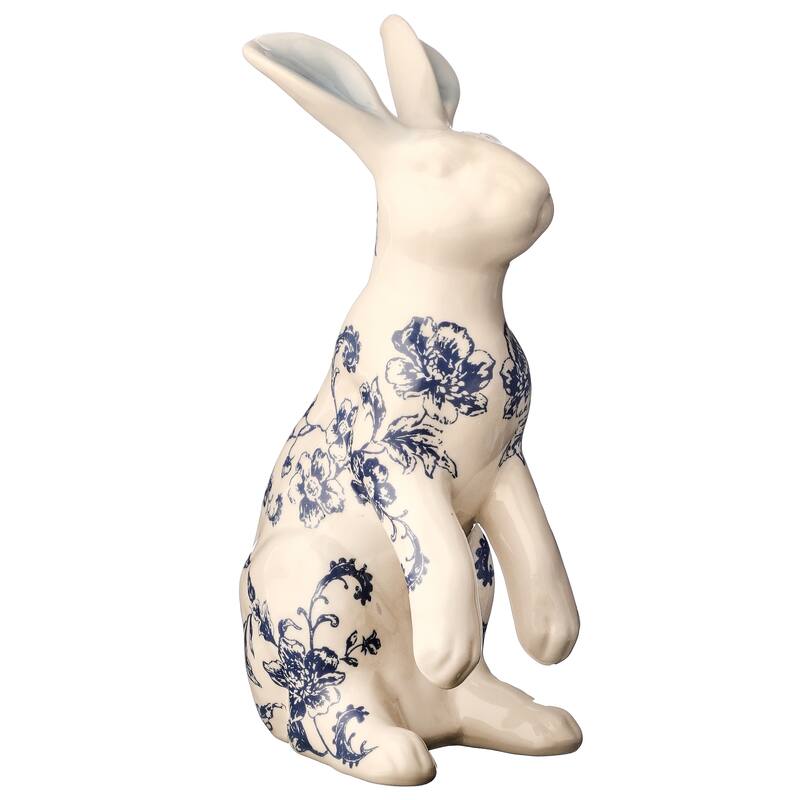 Ceramic Toile Bunny 8.25"