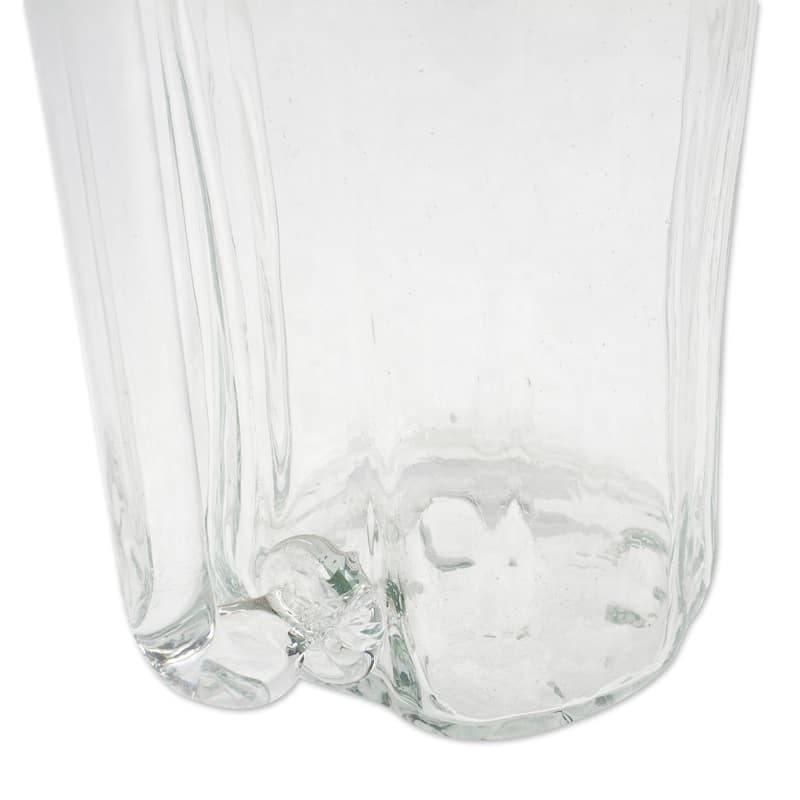 Novica Handmade Garden Relaxation Blown Recycled Glass Pitcher