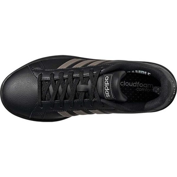 adidas Women's Grand Court Sneaker Core Black/Platinum Metallic/Core Black  - Overstock - 30832312