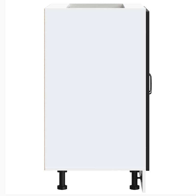 vidaXL Sink Base Cabinet Black Engineered Wood Medium Adjustable Feet - 18.1 x 23.6 x 32.1