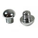preview thumbnail 1 of 0, Bright Chrome Plated Large Cabinet Door Hinge Finial Pair 3/16 in Finial with Button Tip Renovators Supply