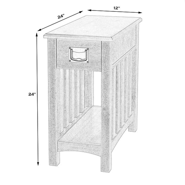 dimension image slide 1 of 2, Larina One- Drawer Shaker Side Table