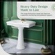 preview thumbnail 6 of 14, White Pedestal Sink Darbyshire Porcelain 34" Sink with 4" Centerset Faucet Holes and Overflow Renovators Supply