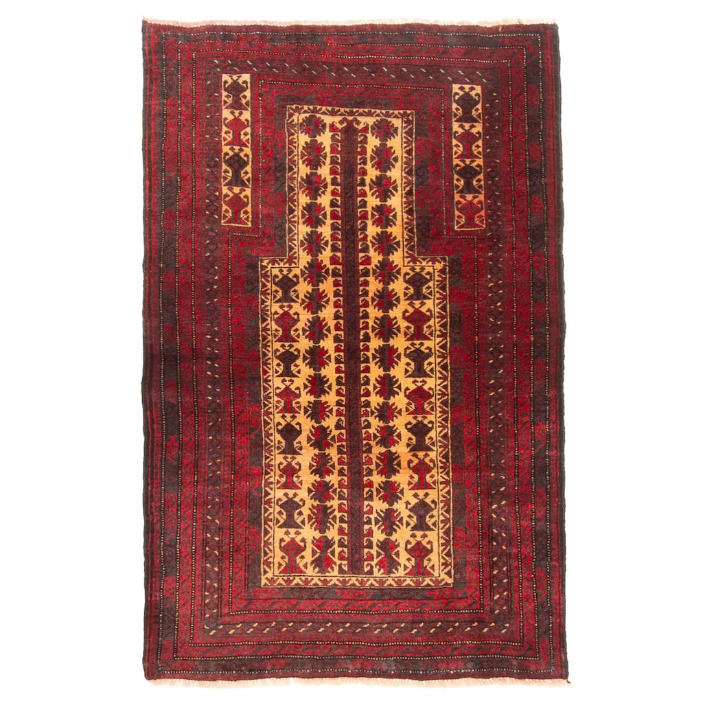 ECARPETGALLERY Hand-knotted Teimani Beige Wool Rug - 2'9 x 4'4