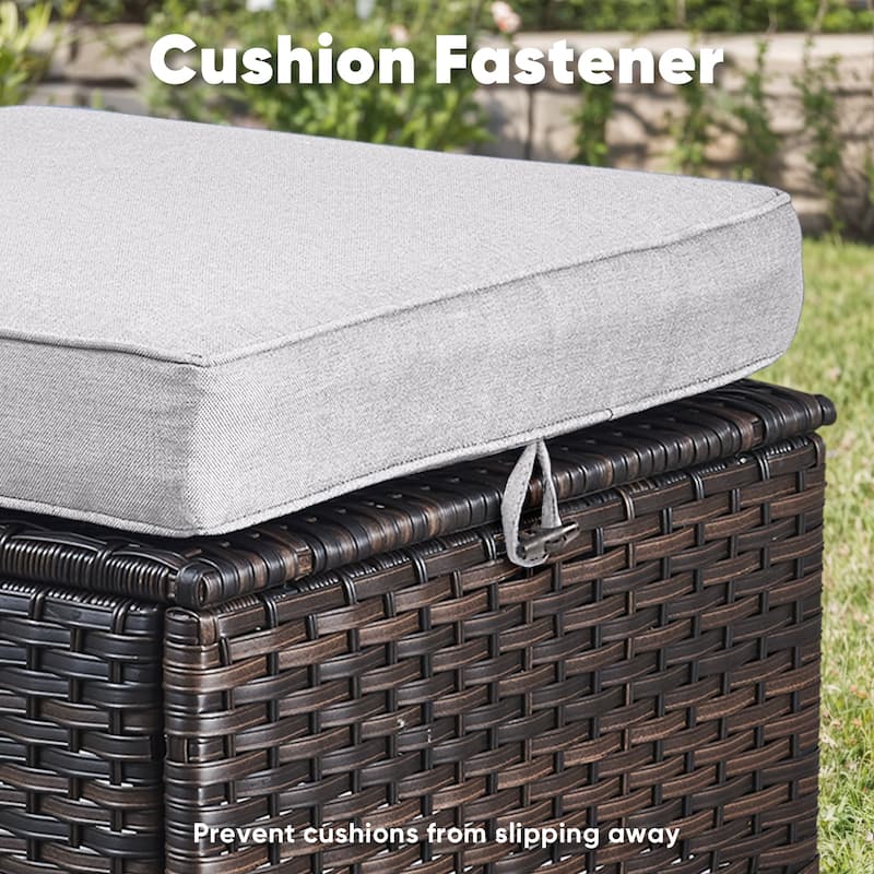 Outdoor Furniture Wicker Ottoman Patio Rattan Ottomans