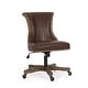 preview thumbnail 6 of 66, Coulee Upholstered Roll Back Swivel Office Chair by Christopher Knight Home - 24.75" L x 27.75" W x 35.50-40.00" H