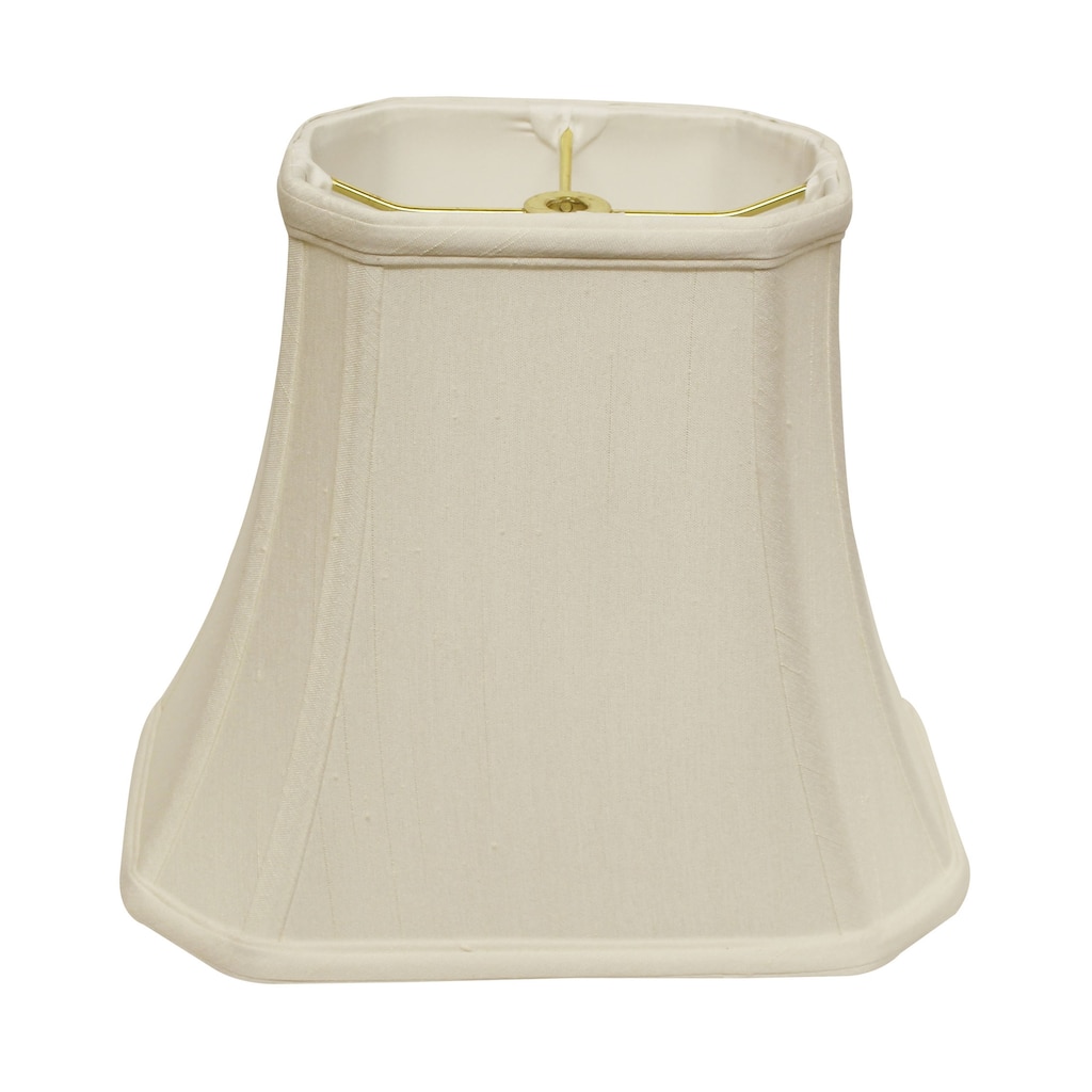 Cut Corner Rectangle Bell Softback Lampshade with Washer Fitter, White