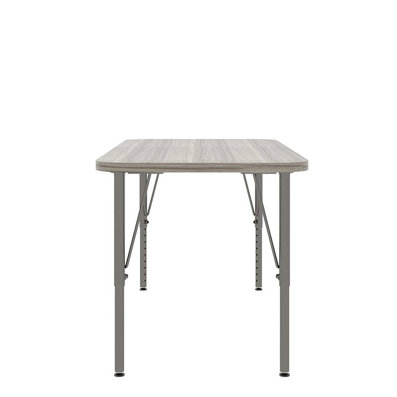 Tot Mate 48" W x 24" D Rectangular Kids Table, Adjustable Height 14" to 23", Ready-To-Assemble