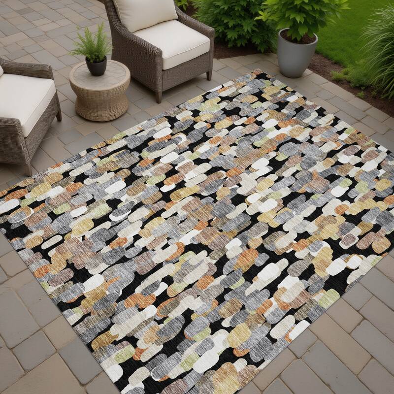 Machine Washable Indoor/ Outdoor Contemporary Drew Chantille Rug