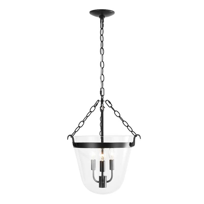 Heritage Glass Bell Jar Cage Pendant Semi Flush Ceiling Light