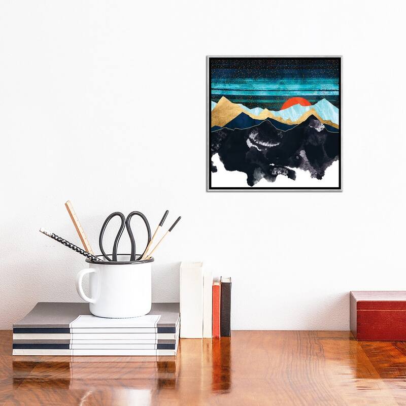 iCanvas "Amber Moon" by SpaceFrog Designs Framed