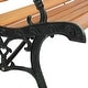 preview thumbnail 3 of 3, 49"Garden Bench Patio Porch Chair Deck Hardwood Cast Iron Love Seat