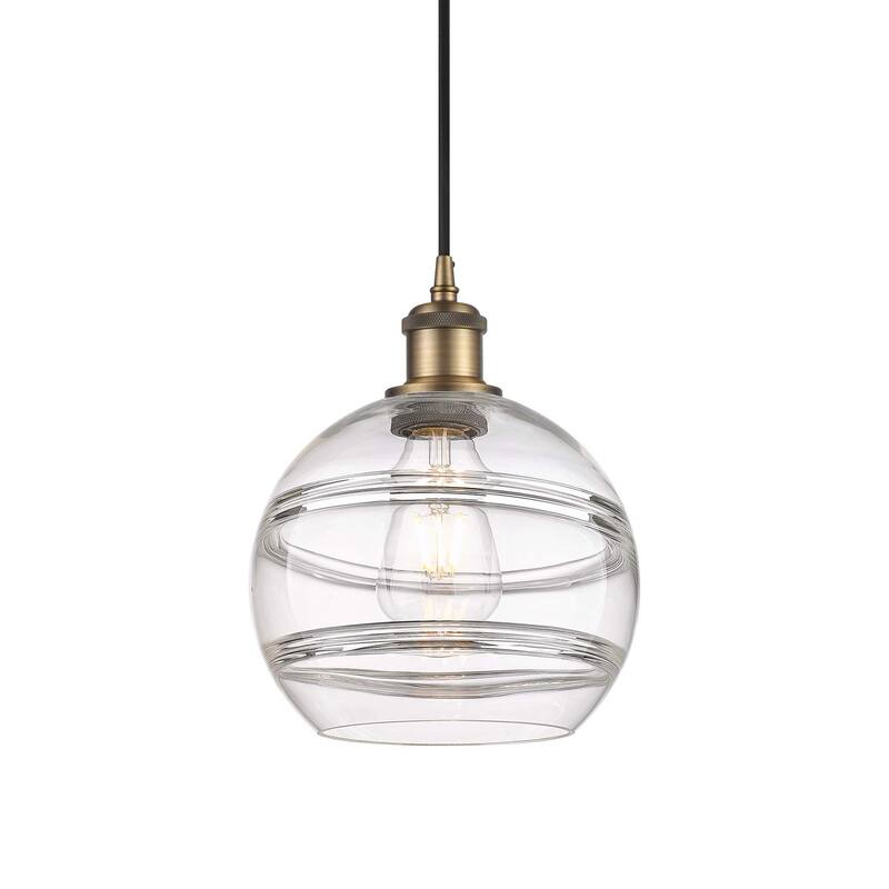 Innovations Lighting 516-1P-10-8 Rochester Pendant Rochester 8" Wide - Brushed Brass / Clear