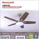 48" Honeywell Carmel Brushed Nickel Ceiling Fan with Integrated Light and Remote