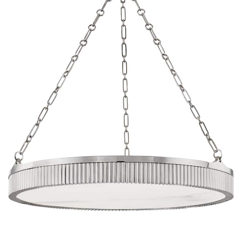 Hudson Valley Lighting Lynden 8 Light 30" Wide LED Drum Chandelier - Polished Nickel
