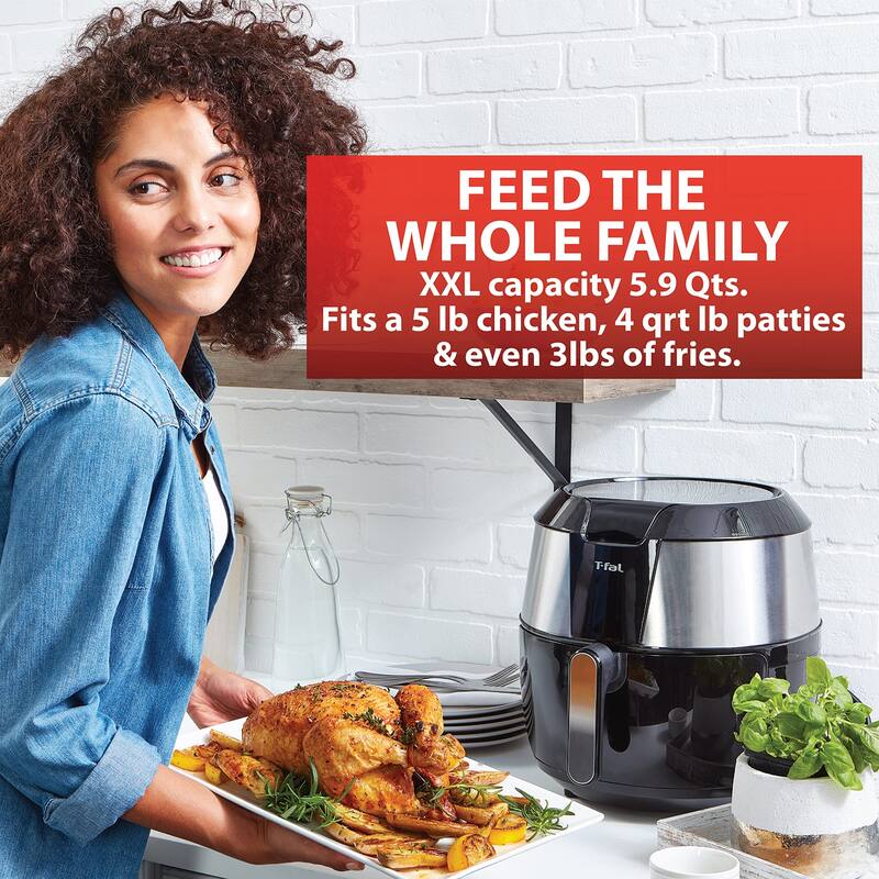 Easy Fry XXL Air Fryer & Grill Combo with Screen, 8 Preset Programs, 5.9 quarts