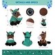 preview thumbnail 2 of 4, DolliBu Large Horse Sparkle Eyes Doctor Plush Toy with Uniform and Cap - 8 inches