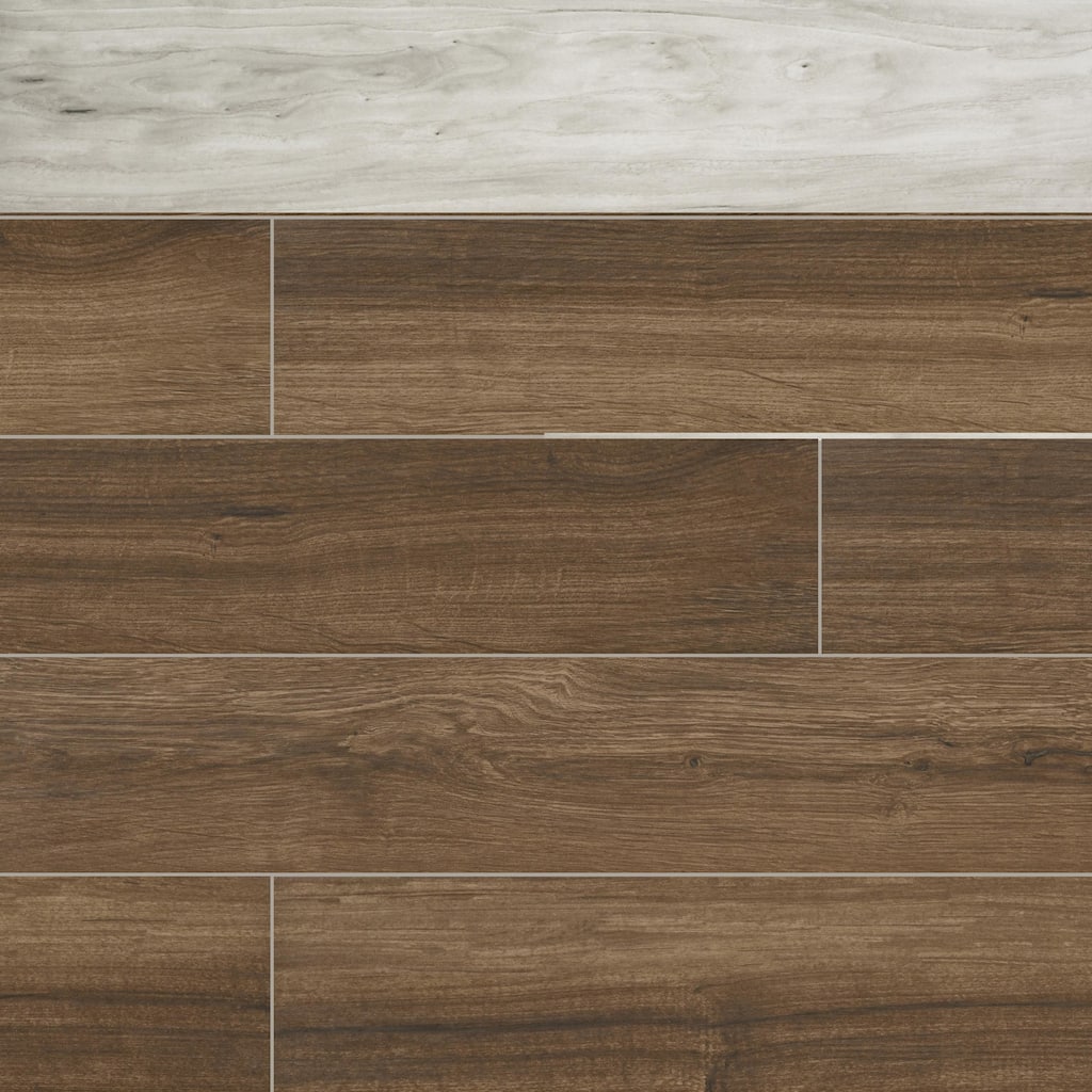 Ackland AKNPTCAL8X48P-CA Calvera - 8" x 48" Porcelain Wood Look Solid - Polare