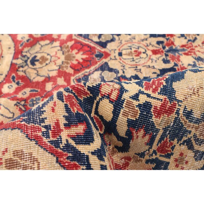 ECARPETGALLERY Hand-knotted Antalya Vintage Navy Wool Rug - 4'8 x 8'8