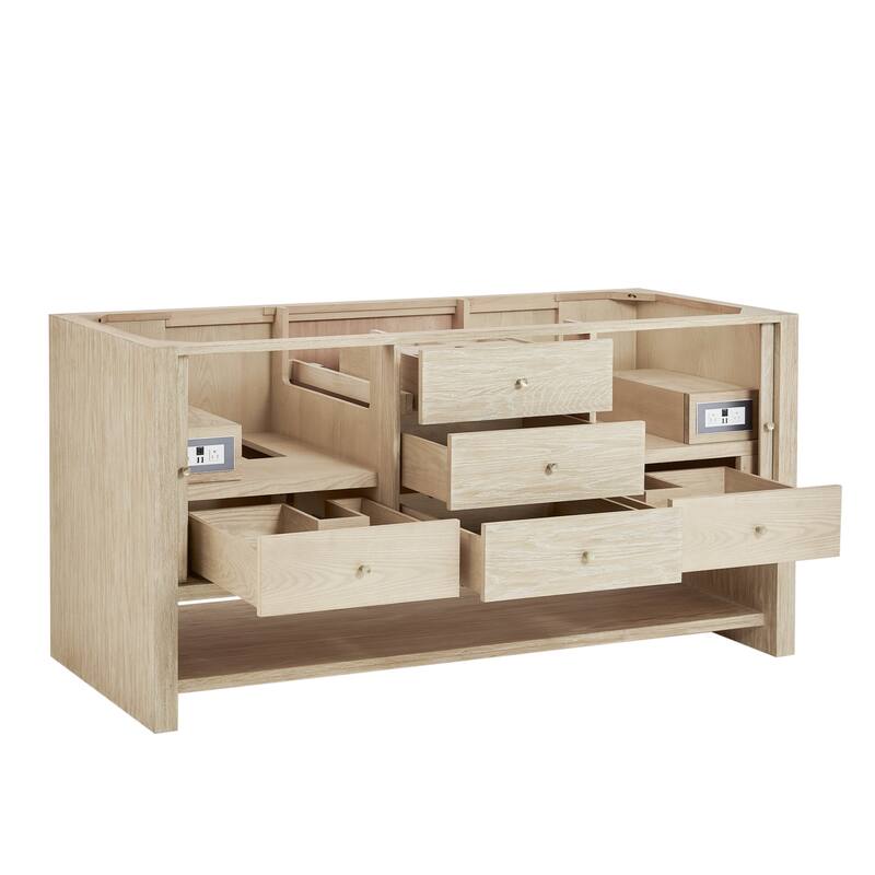 James Martin Vanities D404-V72 Marigot 72" Double Basin Wood Vanity