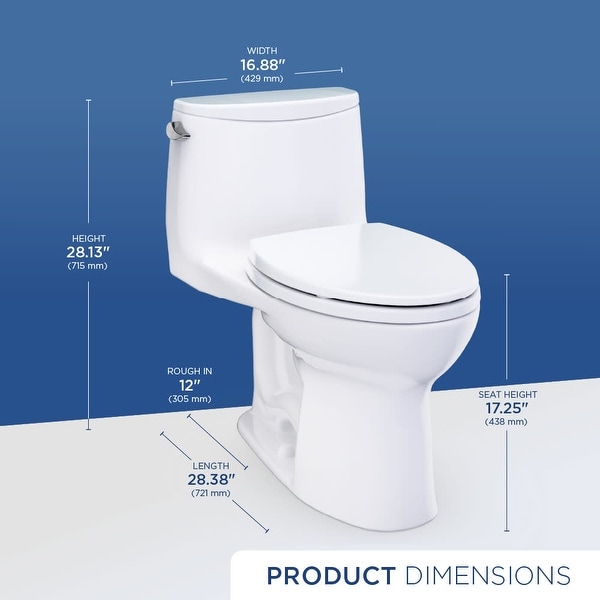 TOTO MS608114CSFG Ultramax 1.6 GPF One Piece Elongated Toilet with