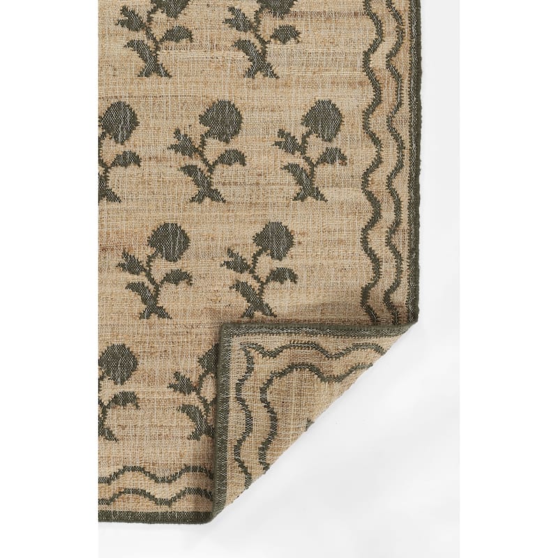 Erin Gates by Momeni Orchard Leaning Flower Hand Woven Wool and Jute Area Rug