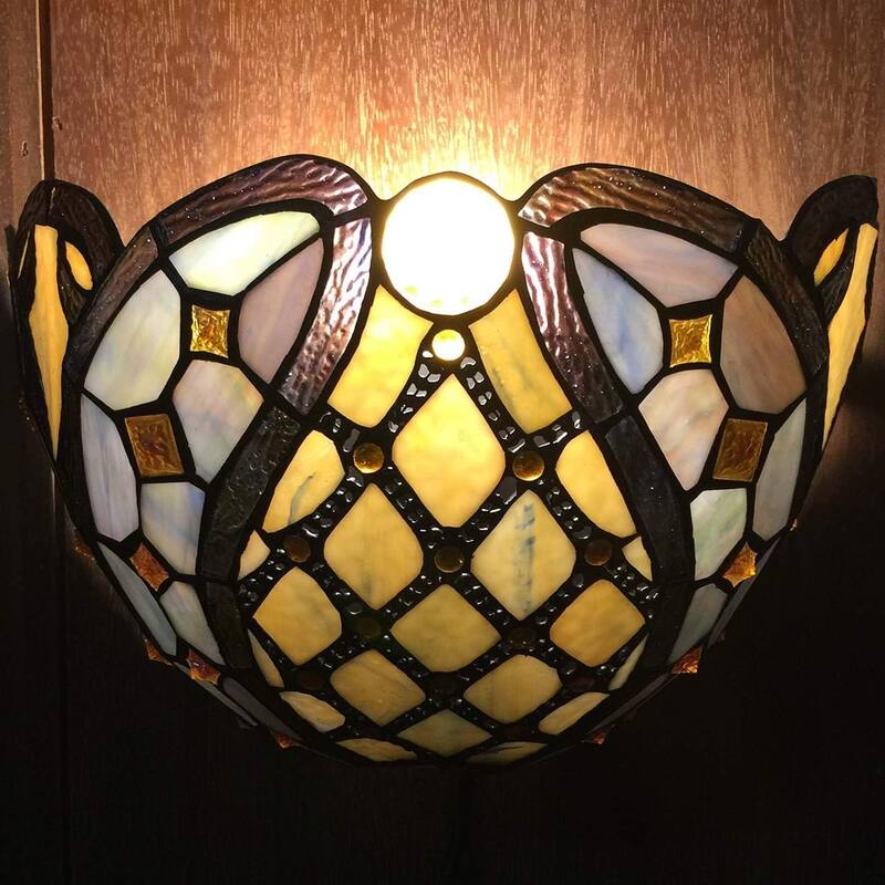 Unique bedroom light multicolor night light glass, metal wall light
