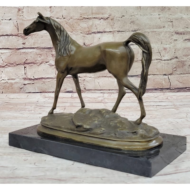 Western Bronze Art France Warm-Blooded Fine Imitative Horse Animals Statue Figurine Figure