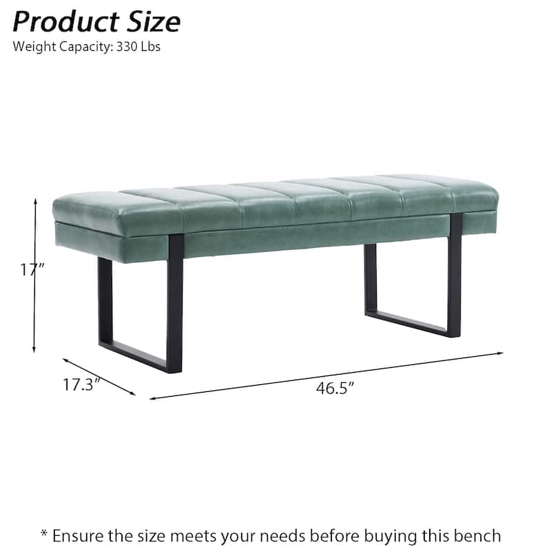 Upholstered Bedroom Bench Tufted Entryway Bench Modern End of Bed Bench Dining Bench with Gold/Black Metal Legs for Window