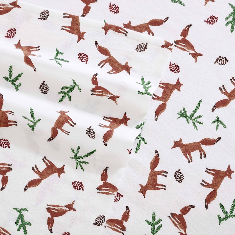 Eddie Bauer Printed Cotton Flannel Sheet Set