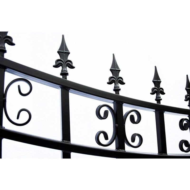 ALEKO Steel St. Louis Style Single 18' Driveway Gate with Pedestrian Gate