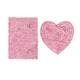 Home Weavers Bellflower Collection Absorbent Cotton 2 Piece Set Machine Washable Bath Rug - Pink