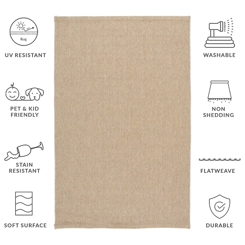 SAFAVIEH Sisal All-Weather Aoife Transitional Indoor/Outdoor Rug