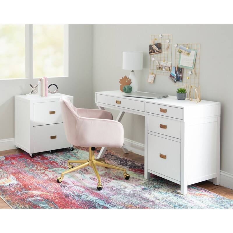 Linon Poppy Side Storage Desk