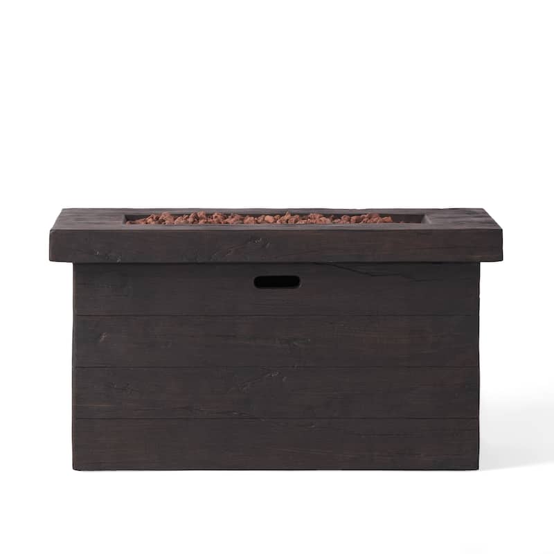 Custer Outdoor 50,000 BTU Lightweight Concrete Fire Pit Table by Christopher Knight Home