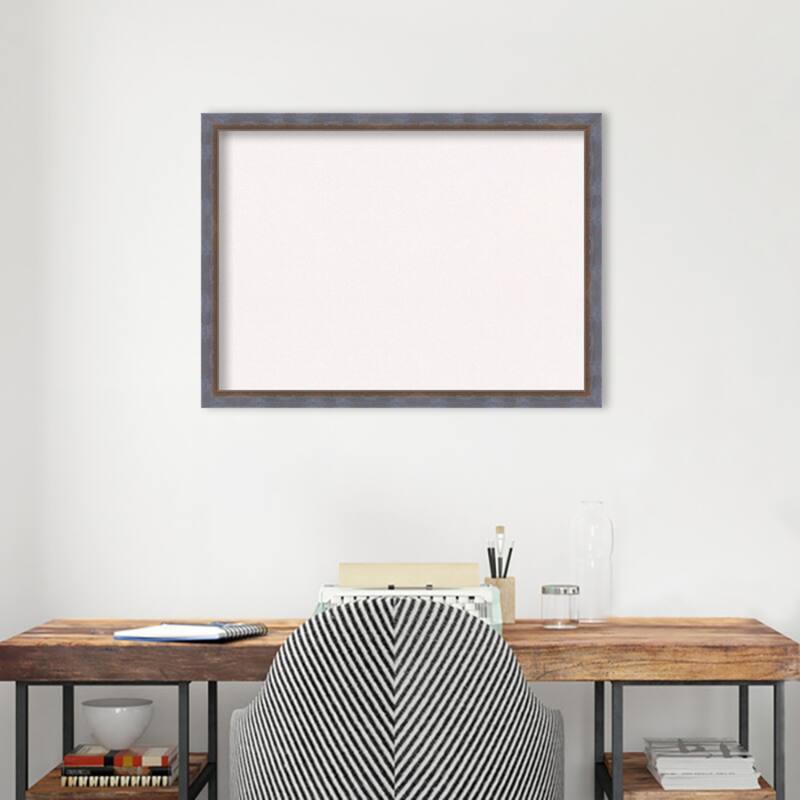 Two Tone Wood Framed White Corkboard Bulletin Board
