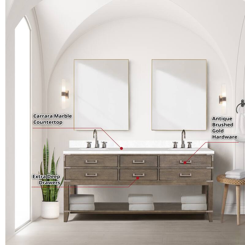 Norwalk 60 in W x 22 in D Black Oak Double Bath Vanity and Cultured Marble Top