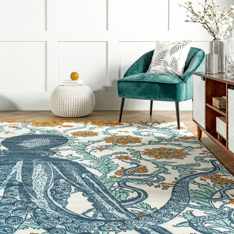 Nuloom Thomas Paul Octopus Tasseled Area Rug - 2'8" x 12' Runner