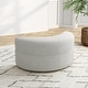 preview thumbnail 13 of 96, Upholstered Chenille Boucle Half Moon Storage Ottoman with Tray Boucle - Ivory/Boucle