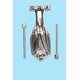 preview thumbnail 2 of 2, Chrome Brass Door Knocker Bat Door Knocker 5 H X 2 W Renovators Supply
