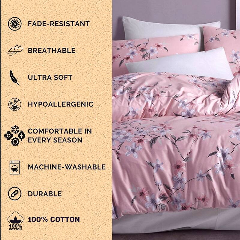 Bahar Cherry Blossom Cotton Duvet Set of 3