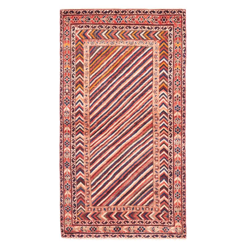 ECARPETGALLERY Hand-knotted Melis Red Wool Rug - 3'9 x 7'3