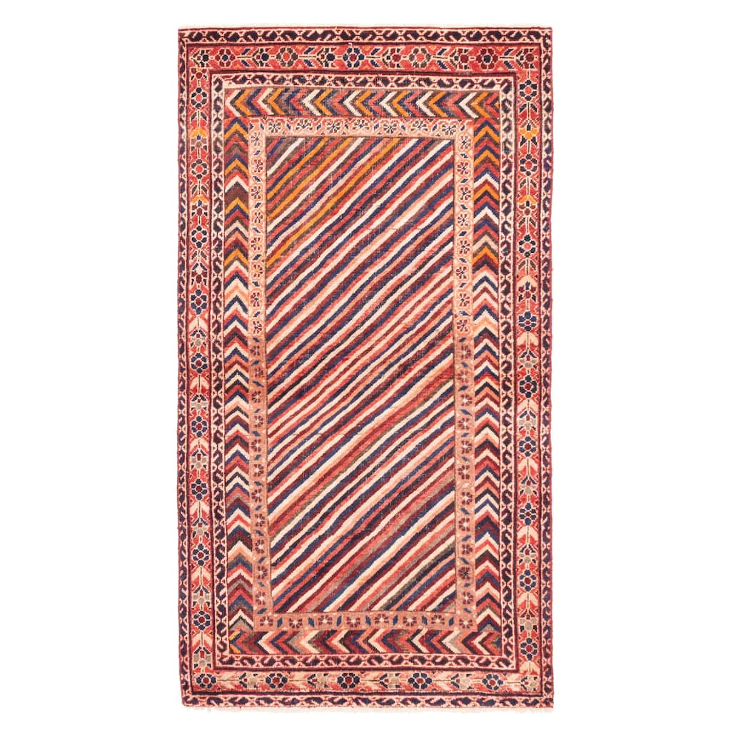 ECARPETGALLERY Hand-knotted Melis Red Wool Rug - 3'9 x 7'3