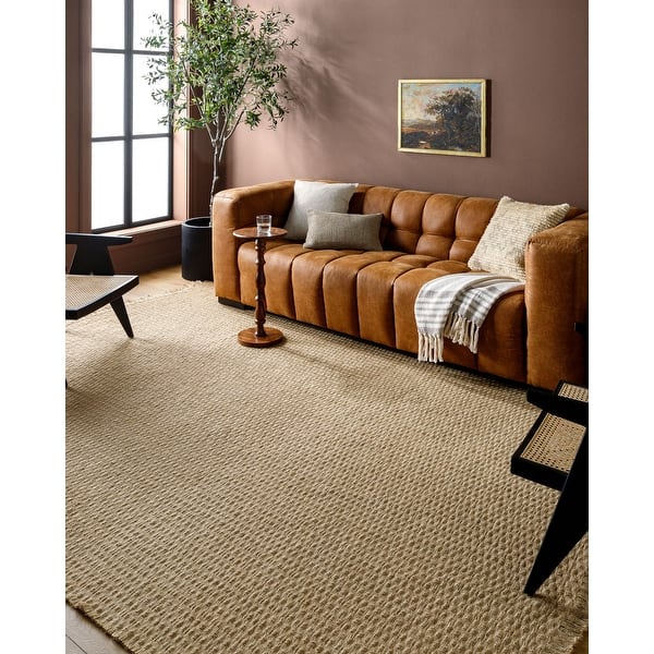 slide 2 of 14, Becki Owens x Livabliss Kimi Area Rug 2' x 2' 11" - Textured Tan