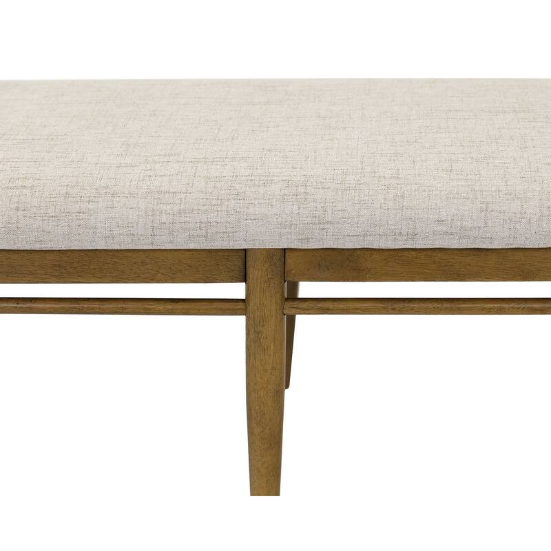 Modern Wood Dining Table Bench, Kitchen seat, Fully Assembled, Brown