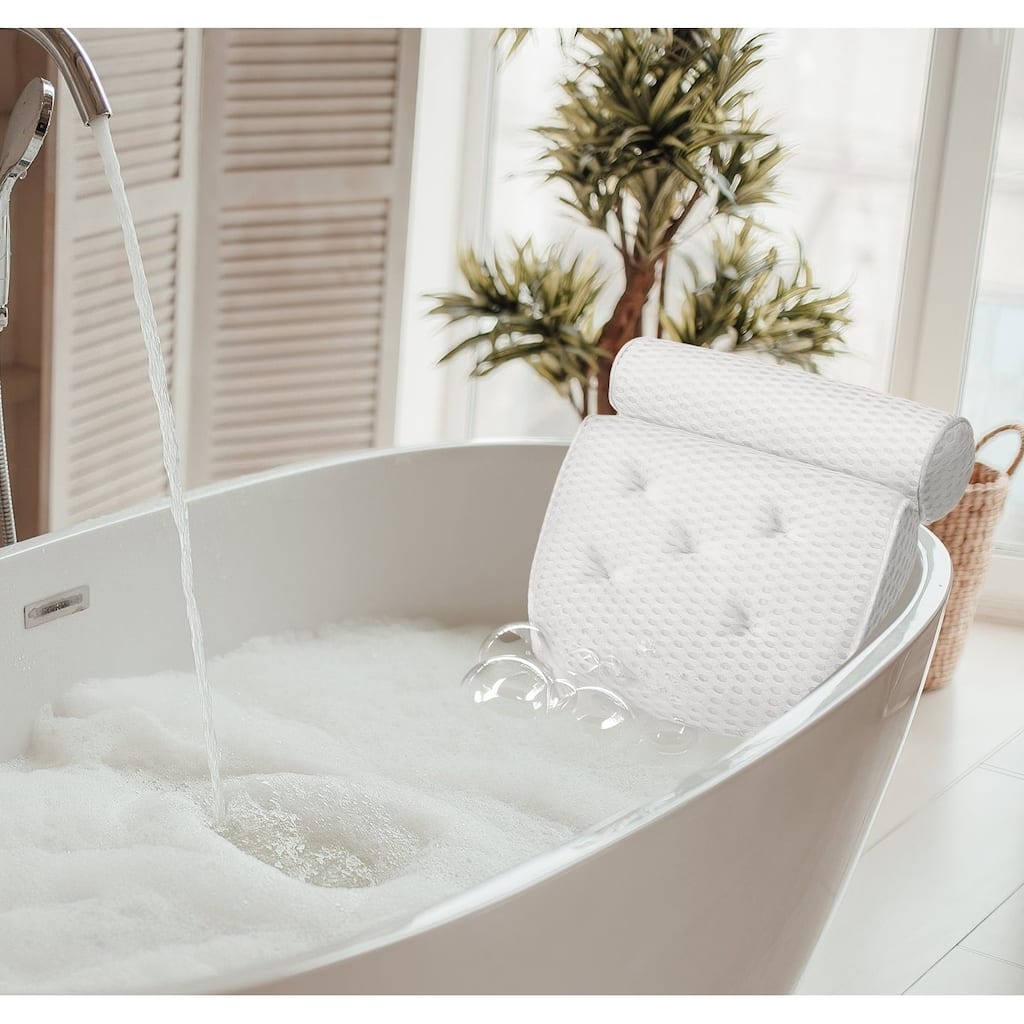 Quick-Dry Neck Shoulder & Back Support Bath Pillow - 14"x11"