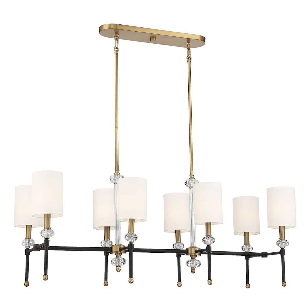 Savoy House 1-1889-8 Tivoli 8 Light 42" Wide Crystal Linear Chandelier